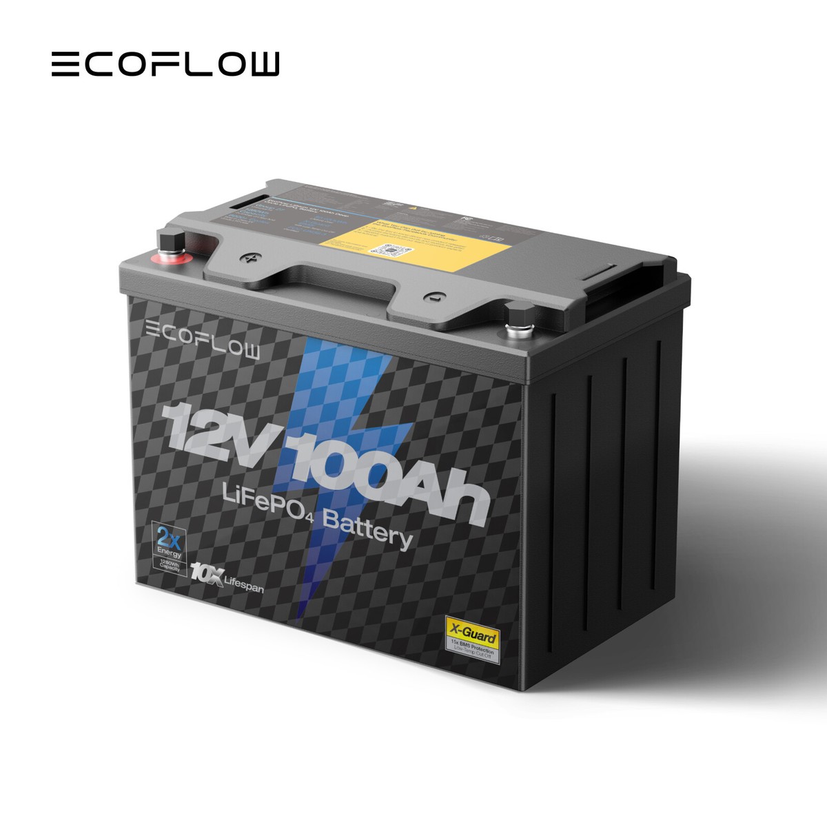 EcoFlow 12V 100Ah LiFePO4 Battery BMS Deep Cycle For RV Solar