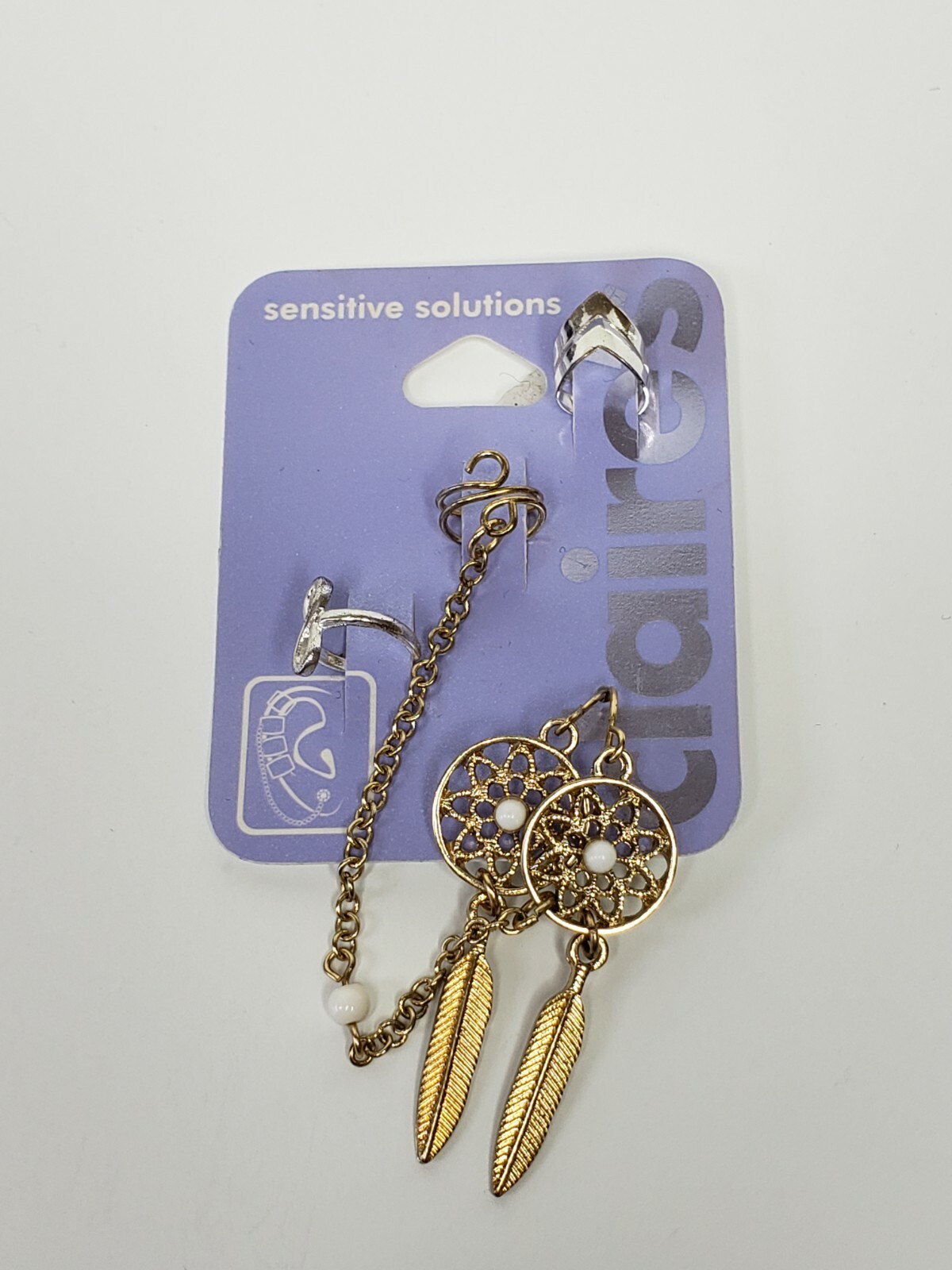 NEW CLAIRE'S SENSITIVE SOLUTIONS EARRING CUFFS + PIERCED EARRINGS eBay