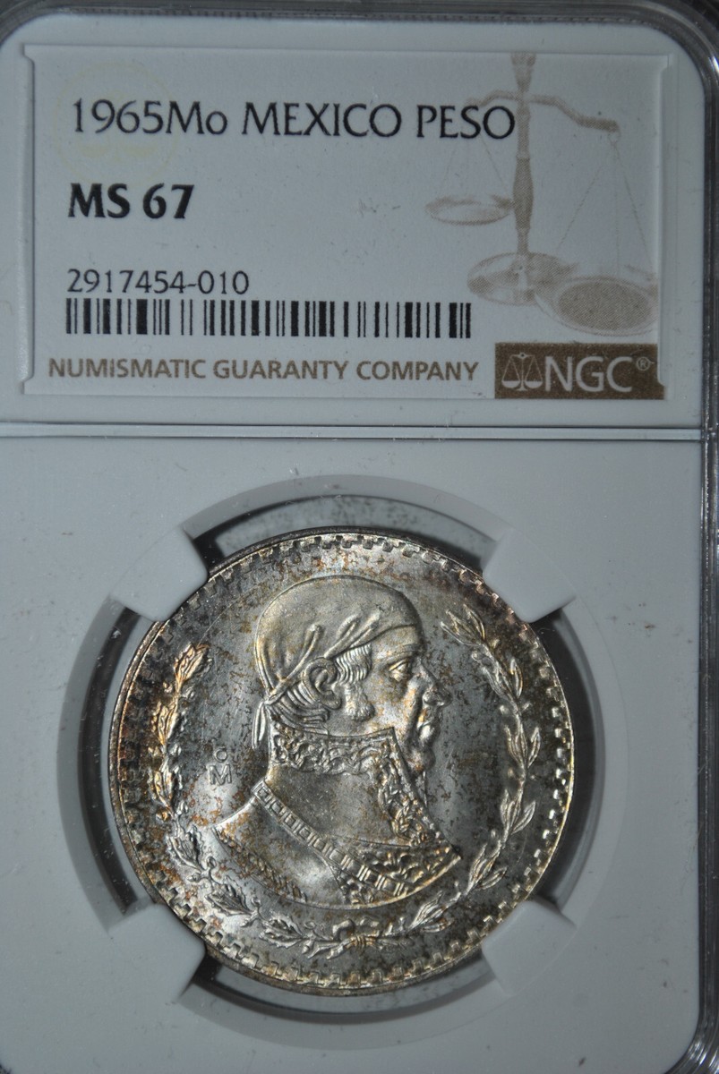 1965 MEXICO Silver 1 PESO NGC MS-67 | eBay