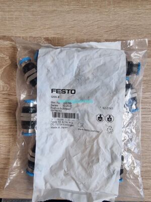 10pcs/pack New For   153159 PUSH-IN BULKHEAD CONNECTOR QSS-8 BLUE