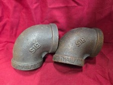 90 Degree Galvanized Right Angle Elbow 1 BIS Made in Thailand Set of 2