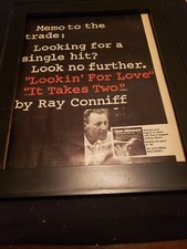 Ray Conniff Lookin' For Love Rare Original Promo Poster Ad Framed!