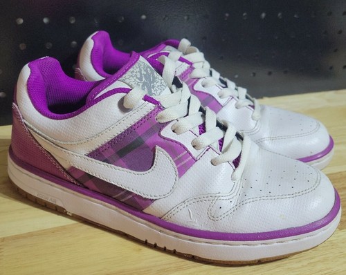 purple plaid nikes