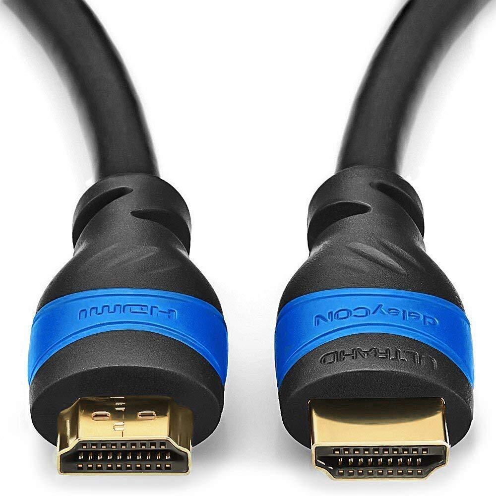 deleyCON 10m Cavo HDMI Compatibile con HDMI 2.0a/b/1.4a - 4K UHD 2160p 4096x2...