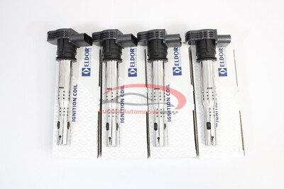 OEM Eldor Ignition Coils 4 x 07K905715G Set For Audi A5 Quattro 2.0L 2010-2017