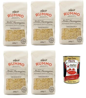 Rummo Semi Di Orzo N. 27 Pasta Bronzezeichnung 5x500g+Polpa 400g