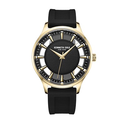 Kenneth Cole New York Men's Transparency Dial Watch Silicone Band KCWGM2270804