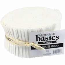Kimberbell Basics By Maywood Studio - White On White Jelly Roll Strips