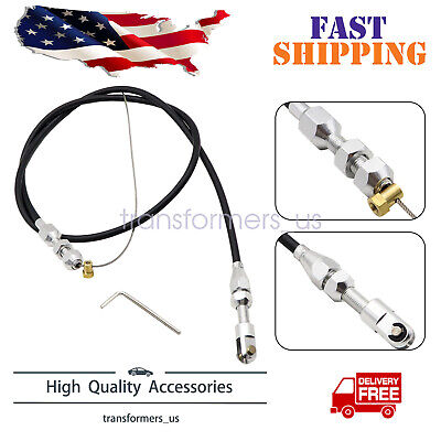36" Stainless Steel Braided Throttle Cable Fit LS1 Chevy 4.8 5.3 5.7 6.0 Engine