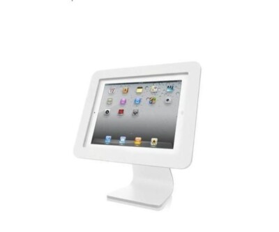 All in One iPad Case Enclosure Rotating Swiveling White Compulock Kiosk AIO-W