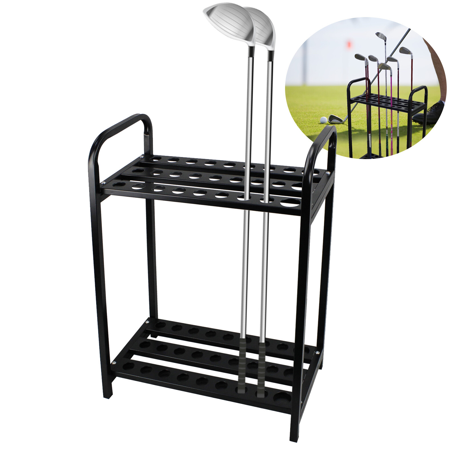 Golf Club Display Golf Putter Storage Organizer Golf 27-hole Cue Display Stand