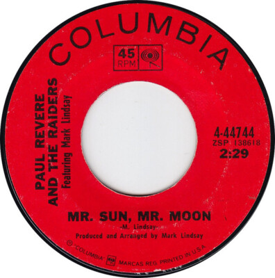Paul Revere & The Raiders Featuring Mark Lindsay - Mr. Sun, Mr