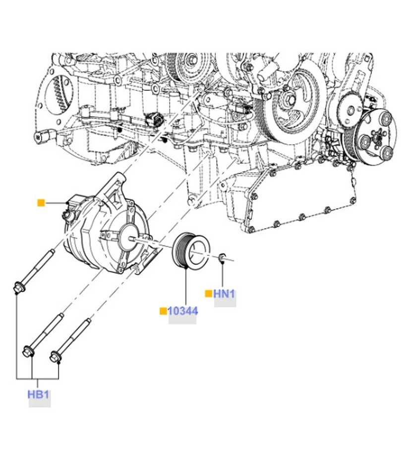 Nuevo alternador Motorcraft 110 amperios 2000-2006 Lincoln LS 3,0 L V6 24 V DOHC EFI Foto 2 de 4