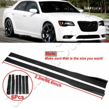 86.6'' Side Skirt Extension Rocker Panel Lip Glossy For Chrysler 300S 300C SRT8