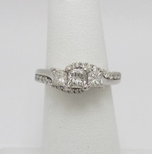 1CT Natural Diamond Engagement Anniversary Wedding Bridal Ring 14K White Gold