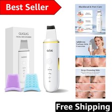 Portable 4 Modes Skin Scrubber - Blackhead Remover for All Skin Types - White