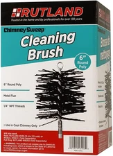 16906 6-Inch Poly Chimney Cleaning Brush, Black