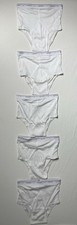 Vintage Men's Jockey Classic 5 Pack 100 Cotton Briefs White Size 36 Y Fly