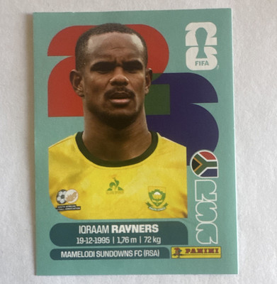 Panini FIFA World Cup 2026 Sticker Iqraam Rayners RSA 18 Mamelodi Sundowns FC