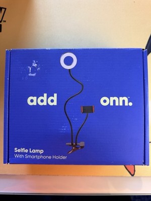 onn Selfie Ring Light w/ Phone Holder Clip Adjustable LED Lamp New In Box (4)
