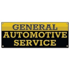 General Automotive Service Banner Concession Stand Food Truck Single Sided