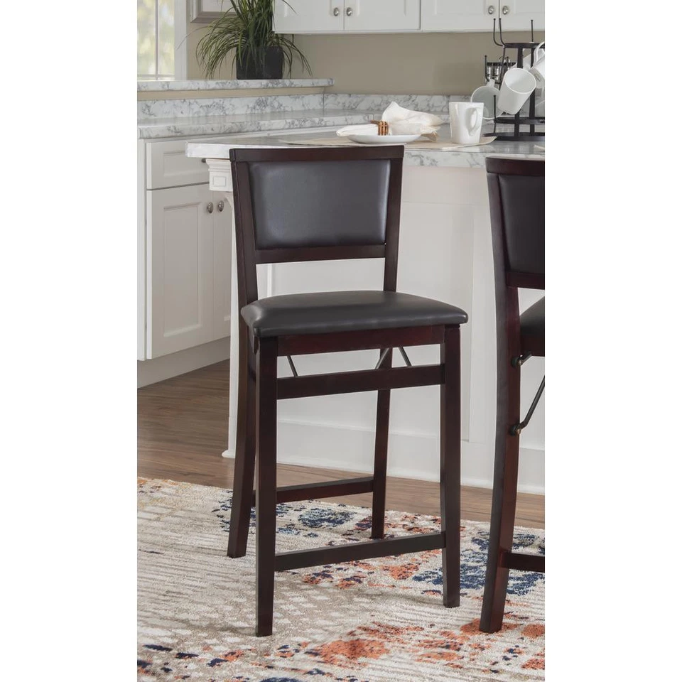 Triena 24 In Pad Back Folding Counter Stool - Image 4 of 4