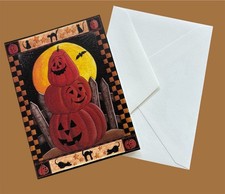 Halloween jack o lantern Notecards And Envelopes , Made In The USA