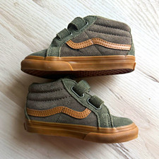 VANS Classic Green Suede Hook Loop Low Top Sneakers Toddler US 6.5