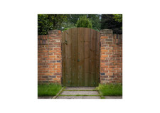 Curved Framed Wooden garden gate, Strong, Treated T&G, Ledged and Braced.