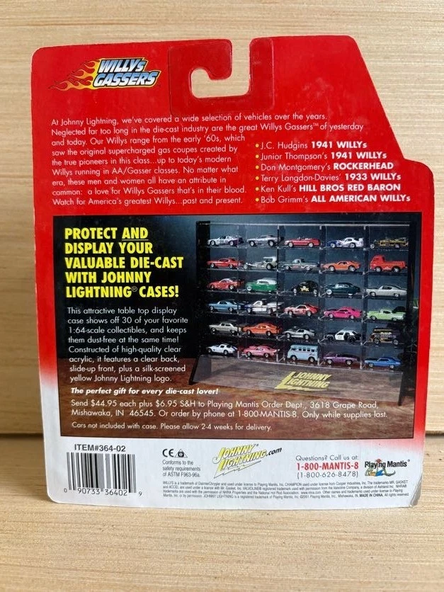 Johnny Lightning Willys Gasser Rockerhead Don Montgomery Diecast Car Sealed - Image 3 of 3