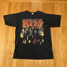 Vintage 90s Kiss Alive Worldwide Tour 1996 Tee Shirt Made In USA Size XL