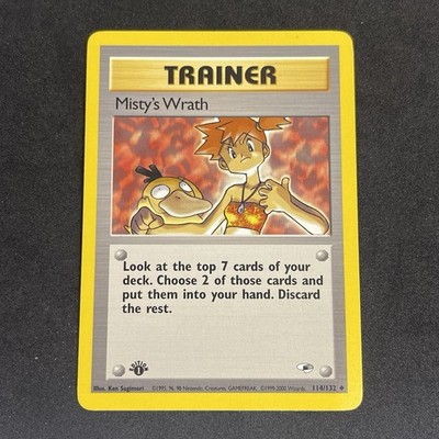 Pokemon Misty's Wrath 114/132 - LP - 1st Edition Gym Heroes 2000 WotC