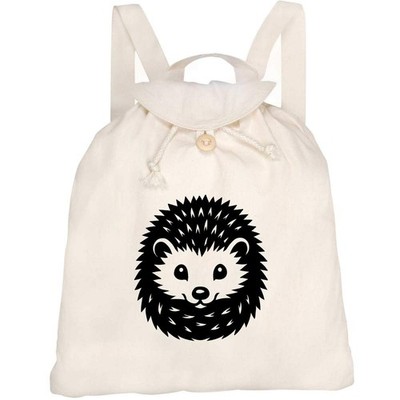 Canvas-Rucksack / Backpack ''Süßer zusammengerollter Igel mit Spikes'' (RK00041998)