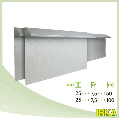 Schneckenblech Set Alu-Zink verzinkt   100 cm, 50 cm, Ecken 90° 135° 270°, IRKA
