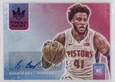 2020-21 Panini Court Kings Fresh Paint Violet 35/49 Saddiq Bey #FP-SBY Auto 3h1