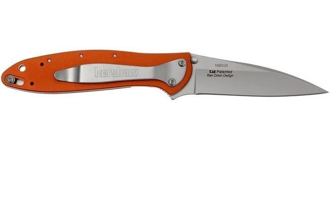 Kershaw puerro naranja, 1660OR, borde liso, seguro de velocidad, ¡nuevo! Foto 2 de 2