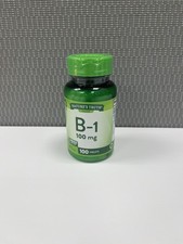 Nature's Truth Vitamin B-1 Supplement Tablets Gluten Free NON-GMO 100 mg 100 tab