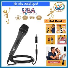 Wired Microphone for Karaoke Black Unidirectional Dynamic Voice Microphone