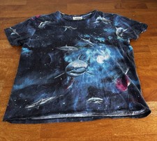 The Mountain Byas Shirt Great White Sharks Space All Over Print Womens XL