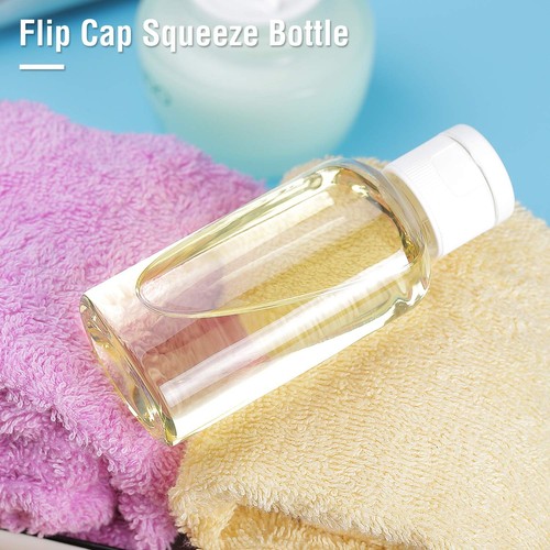 25 Pack 1.7oz/50ml Plastic Empty Bottles Clear Travel Containers Travel Size ... - Picture 8 of 8