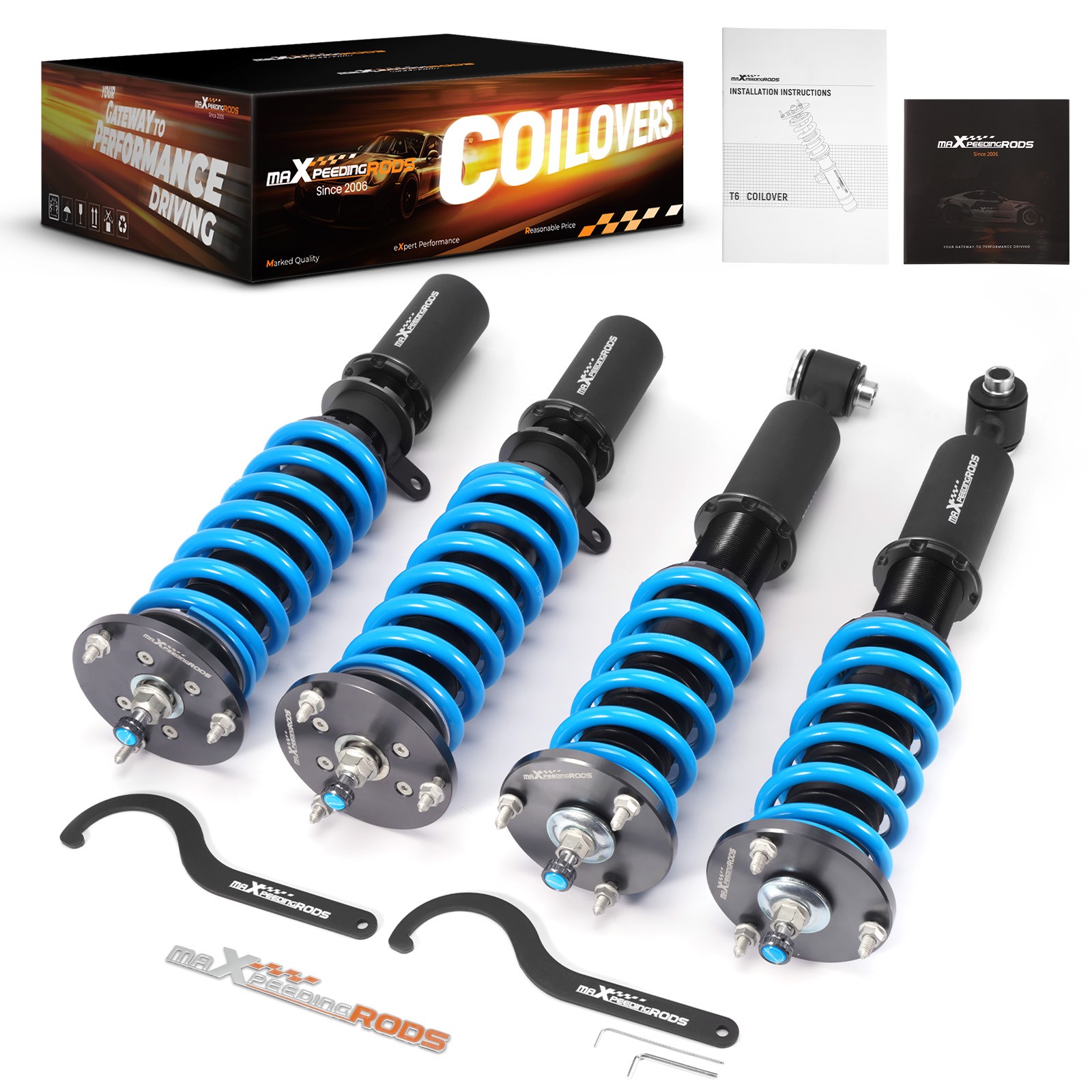 T6 Coilovers For BMW 5 Series E60 2004-2010 Saloon Shock Struts 520i 530i 535d