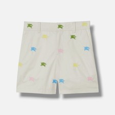 Burberry Girl's Beige Logo Embroidered Shorts Size 10Y