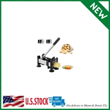 French Fry Cutter Potato Cutter Slicer Stainless Steel with 2 Interchangeable