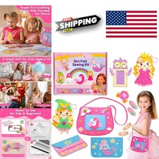 Beginner Sewing Kit for Kids Ages 6 to 12 Fun Projects with Organized Materials