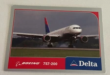 Vintage 2003 Delta Pilot Trading Card #6 Boeing 757-200 (set of 2) HISC