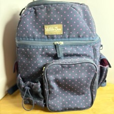 Matilda Jane Navy Purple Polka Dot Cooler Backpack Diaper Camera Overnight Bag