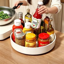 Lazy Susan Organizer Turntable, 11.8" Rotating Spice Rack Organization with N...