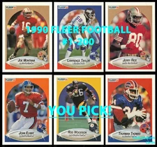 1990 Fleer FOOTBALL #1-200 Complete Your Set $2 or 2 Card Minimum YOU PICK!