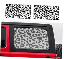 2PCS Universal Rear Window Leopard Cheetah Decals Fit for Most Car SUV
