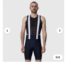 Rapha Mens Brevet Element Bib Shorts Size Large Blue 